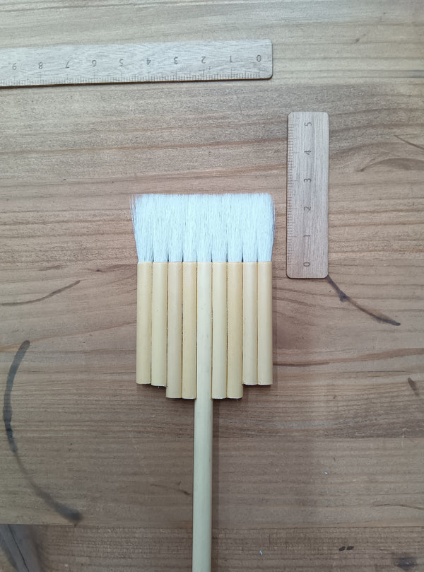 ５周年特別セール品　短穂細平連筆９本立（穂丈2.4cm、数量限定）