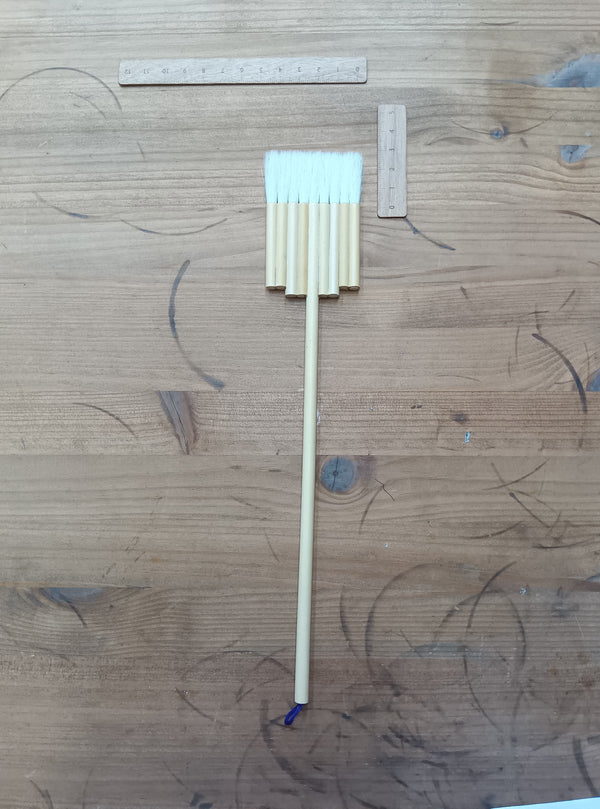 ５周年特別セール品　少し短穂　細平連筆９本立（穂丈2.7cm、１本限り）