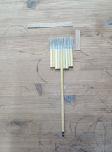 夏毛中太連筆９本立（軸が短め、穂丈3.4cm、2本限り）