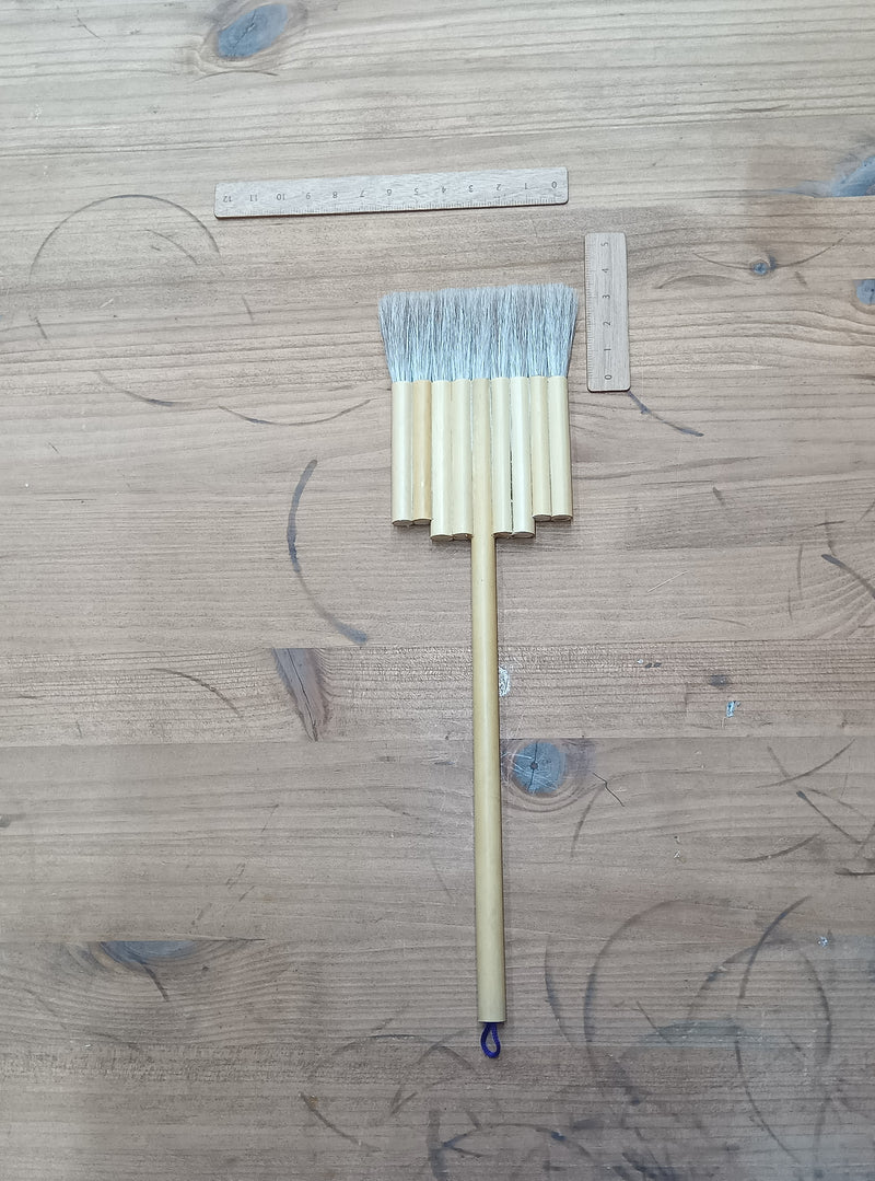 夏毛中太連筆９本立（軸が短め、穂丈3.4cm、2本限り）